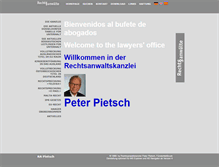 Tablet Screenshot of lawyer-pietsch.de